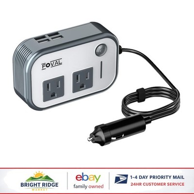 200 Watts Car Power Converter with Multiple Charging Options for Electronics