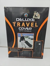 Club Champ Deluxe Travel Cover for Golf Clubs, Wheeled, Shoe Pocket, NEW