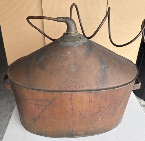 RARE Antique Copper Moonshine Still -Stamped Anaconda - From Mine To Consumer !!