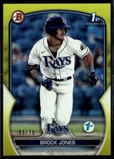2023 Bowman 1st Edition - Brock Jones #BPPF-115 Yellow Foil /75 (RC)
