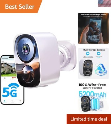 Upgraded Outdoor Security Camera: 2K Video, AI Motion Detection & Waterproof