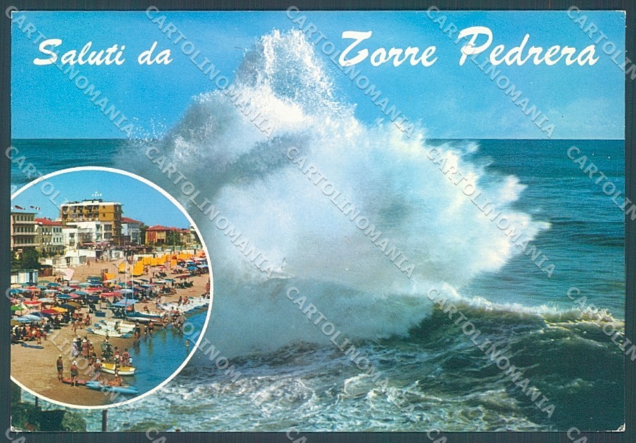 Rimini Torre Pedrera saluti da Foto FG cartolina JK3587