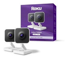 Roku Indoor Camera - Home Security - 2-Pack - Wired Security Camera  Pet...