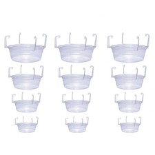 Bandejas de goteo para canasta colgante 12 piezas bases transparentes para macetas 6 12 pulgadas