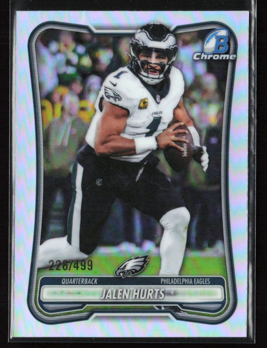 Jalen Hurts #/499 Chrome Refractor #BCV-82 2026 Bowman Philadelphia Eagles