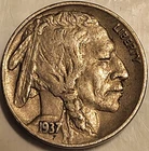 1937-S 5C Buffalo Nickel! Nice Condition! Good Horn!