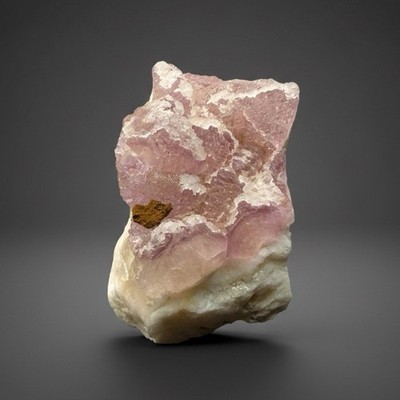 Botryoidal Lavender Fluorite On Quartz Mineral Specimen   Hunan, China