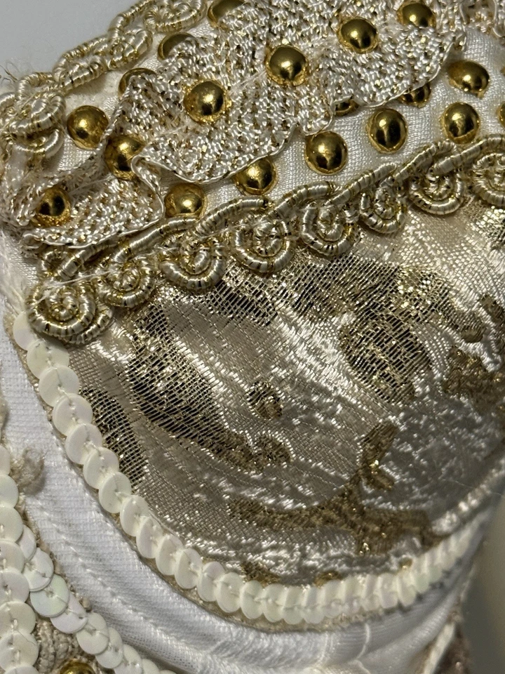 Espartilho vintage dourado enfeitado Bustier por Blondie - Imagem 3 de 4