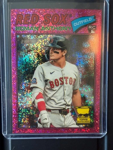 2026 Topps Heritage Roman Anthony #86 Chrome Pink Sparkle Rookie  Red Sox