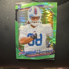 2025 Panini Prizm T.J. Sanders Buffalo Bills Green Prizm Rookie #338 Football