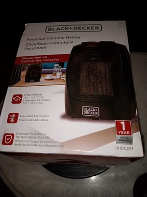 Black And Decker Personal Ceramic Heater 750W -1500W New In Box