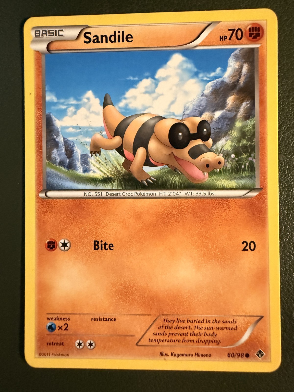 Pokemon TCG Sandile 60/98 Emerging Powers BW2 LP