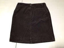 JCrew Brown Corduroy Pockets Button Zip Front Back Zip Aline Skirt 6 W32  L21  