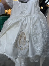 Infant White Christening Baptism Gown Dress Vintage