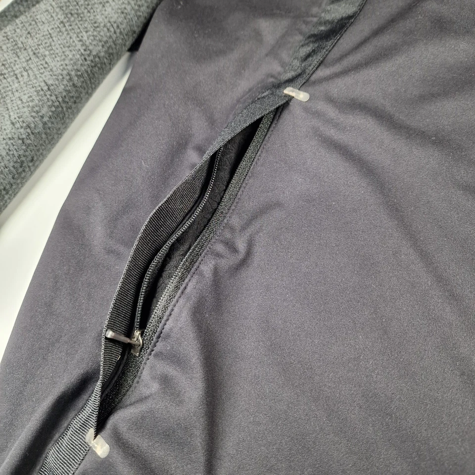 New Balance Men’s XL Hybrid Softshell Performance Jacket Grey Black Zip Pockets - Image 4 of 4
