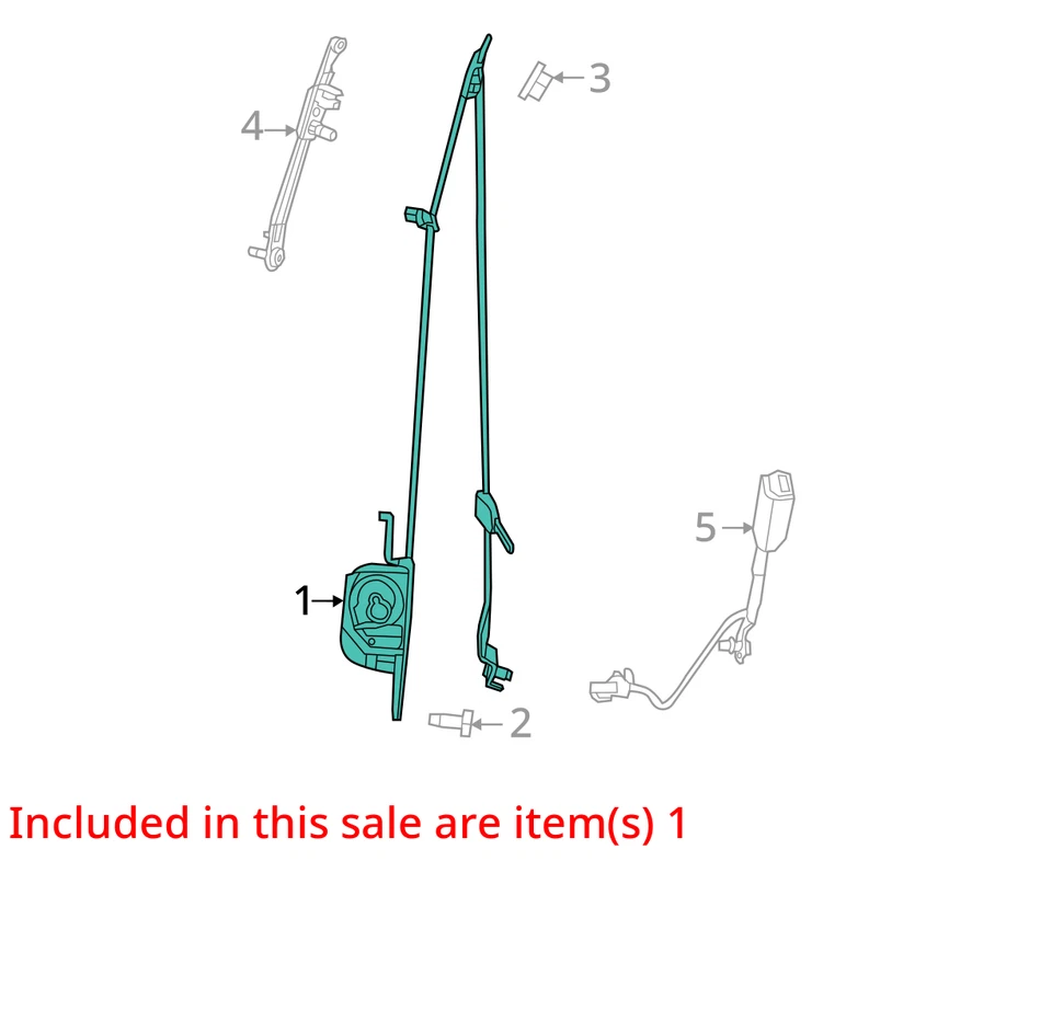 Seat Belt Front Bucket Seat Passenger Retractor Fits 11-20 300 10271538 - Image 4 of 4