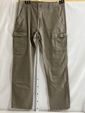 Men's Wrangler Cargo Pants Stretch Relaxed Fit Brown Tech Pocket Men's 36 x 32