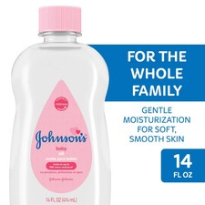 Johnson's Baby Body Moisturizing Oil, Liquid Mineral Oil for Baby Massage, Origi