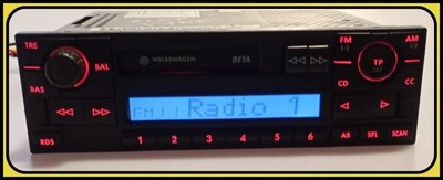 VW Beta Car Stereo Radio Cassette Player Golf Bora Lupo Passat Polo Caddy + CODE