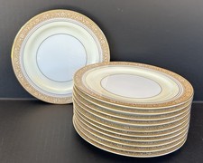 Noritake Nerrisa 673 Bread Plates 6 3/8" Set of 11 Gold Cream Floral