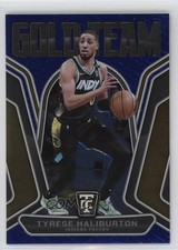 2024 Panini Totally Certified Gold Team Mirror Blue 18/49 Tyrese Haliburton su3