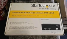 StarTech 2 Port DVI VGA Dual Monitor KVM Switch USB with Audio & USB 2.0 Hub