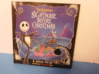 1993 Tim Burton's NIGHTMARE BEFORE CHRISTMAS POP-UP HARDBACK BOOK, NEVER USED