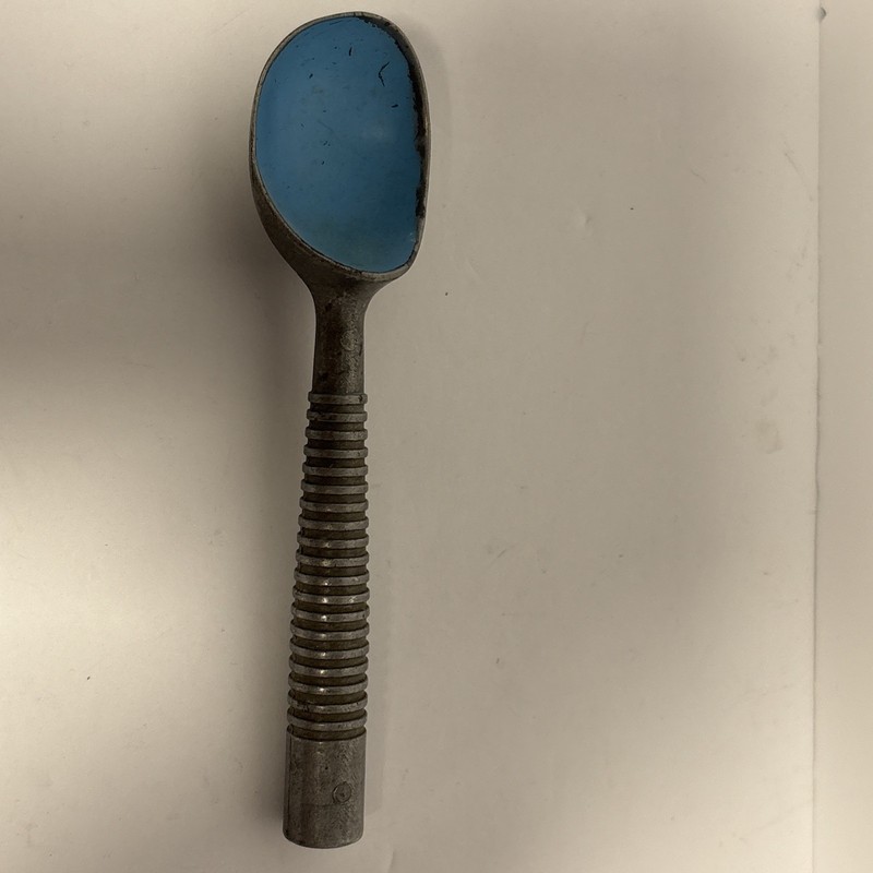 Vintage Aluminum Ice Cream Scoop with Ribbed Handle Taiwan C.T.