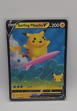 surfing pikachu v pokemon card Surfing Pikachu V & Vmax 008/025 & 009/025 - Celebrations - Pokemon Ultra  Rare Lot - 25th Anniversary