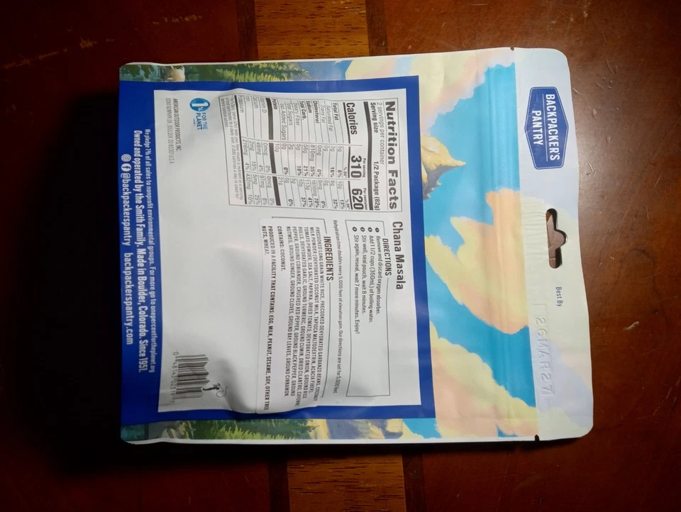 Despensa para mochileros - Liofilizado camping y senderismo 2 porciones de comida Foto 2 de 3