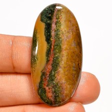 100 Natural Seam Agate Oval Shape Cabochon Gemstone 38 Ct. 40X20X5 mm UG-5329