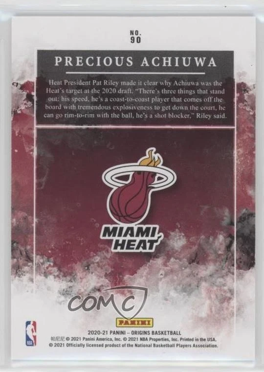 2020-21 Panini Origins Blue /99 Precious Achiuwa #90 Rookie RC - Image 2 of 2