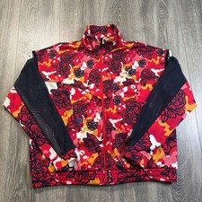 Puma 579242-01 Flourish XTG Floral Track Jacket Womens Size 2XL Pink Multicolor