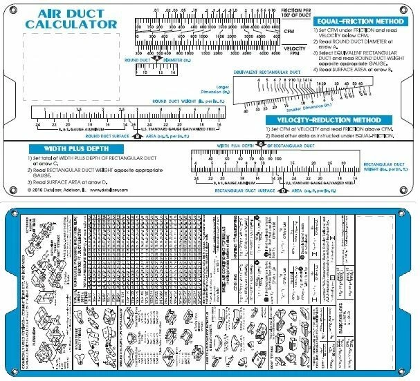 HVAC Charts Duct Sizing Calculator