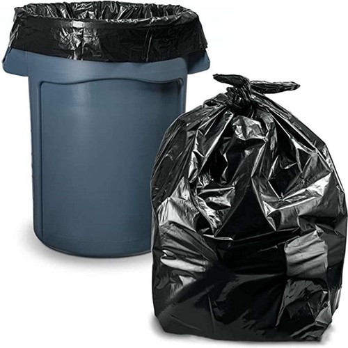 100 Count Trash Bags Large Black Heavy Duty Garbage Bags 23.6in X 19.6in - Picture 10 of 10