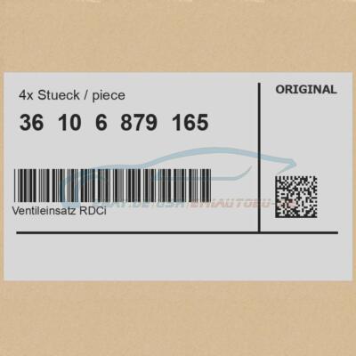 4x Genuine BMW 36106879165 - Valve Insert RDCi