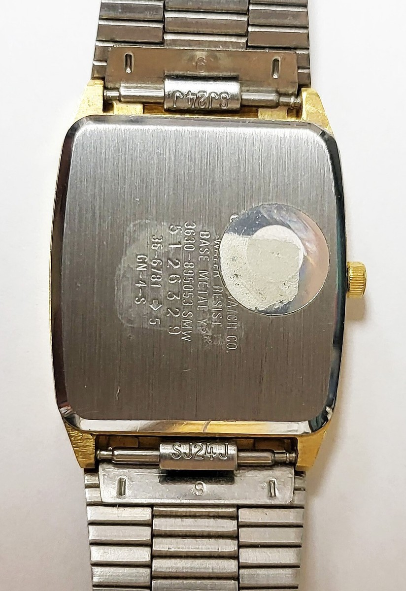 Vintage Citizen Quartz Men's Watch Rectangular Case Rigid Vintage Citizen Quartz Men's Watch Rectangular Case Rigid