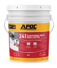 Elastomeric Roof Coating 4.75 Gal White - APOC AP-241 Series AP-2415