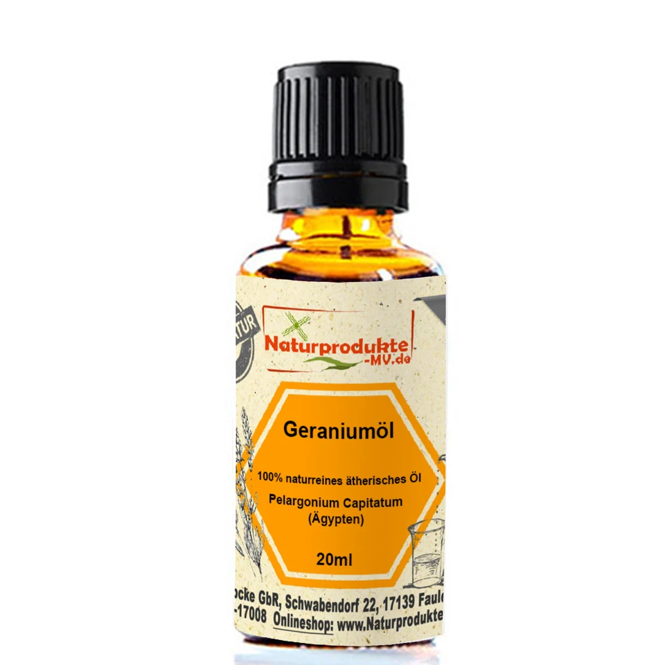 NATURPRODUKTE LEMBCKE GBR (469,50 EUR/l) Geraniumöl (20 ml) 100% naturreines ätherisches Geranium Öl