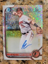 2022 Bowman Chrome Prospects Speckle Refractor Auto #GC Greg Cullen /299 Orioles