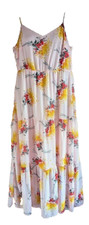 J Crew Mercantile Maxi Dress Size 4 Floral Babydoll Flowing Tiered Resort Beach