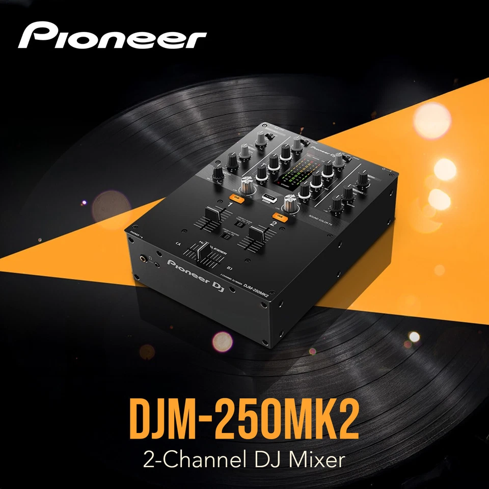 Pioneer DJ DJM 250MK2 2 Channel DJ Mixer with Fit Cover Bundle - Image 2 of 4