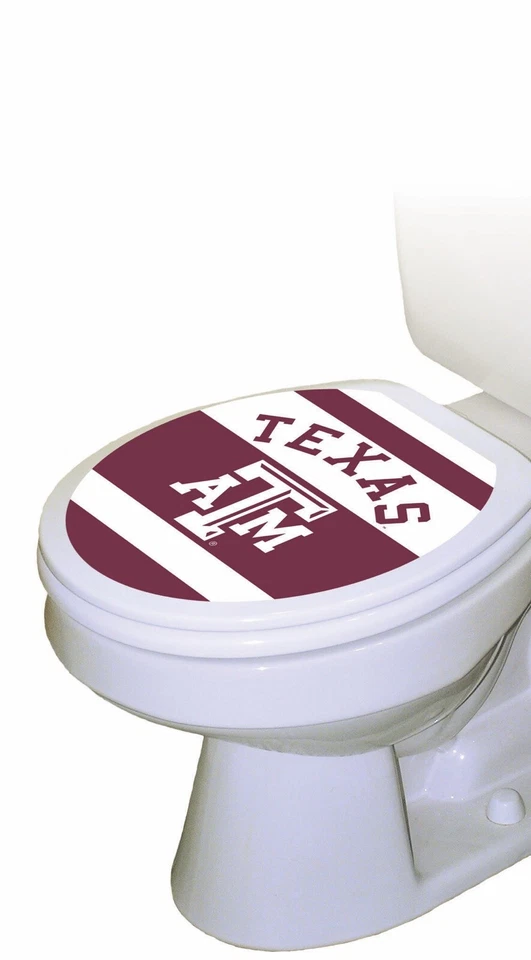 Officially Licensed NCAA-Texas A&M Aggies- Toilet Tattoos, Elongated - Image 2 of 4