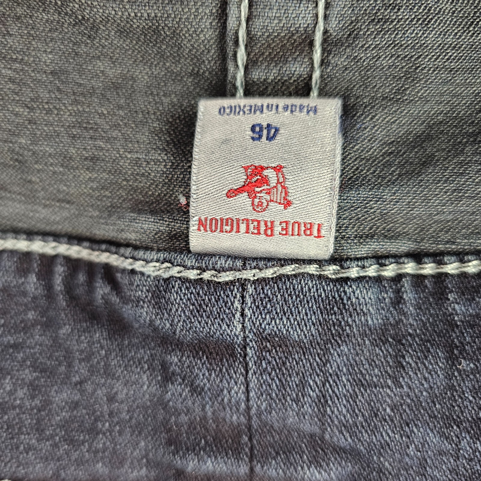 True Religion Mens Rocco Relaxed Skinny Jeans Size 46 Blue Dark Wash thumbnail 3