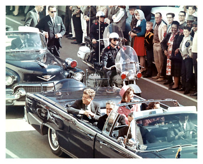 JOHN F. KENNEDY & JACKIE IN DALLAS MOTORCADE ASSASSINATION 8X10 PHOTO