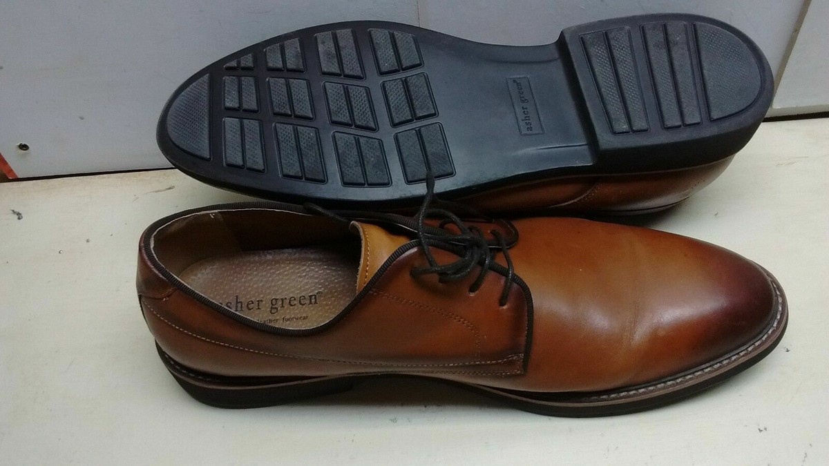 Asher Green Brown Leather Derby Shoes for Men size 10 worn once Asher Green AG100 - Mens Dress Shoes - Genuine Calf Liberia  main image 2