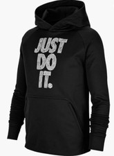 Nike Boys Therma-FIT Graphic Pullover Hoodie Black Size Small
