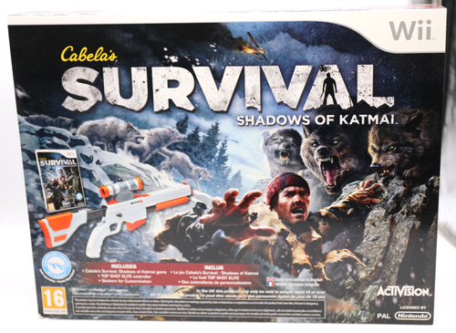 Cabela’s SURVIVAL Shadows Of Katmai + fusil Top Shot Elite sur Nintendo wii NEUF - Bild 1 von 3