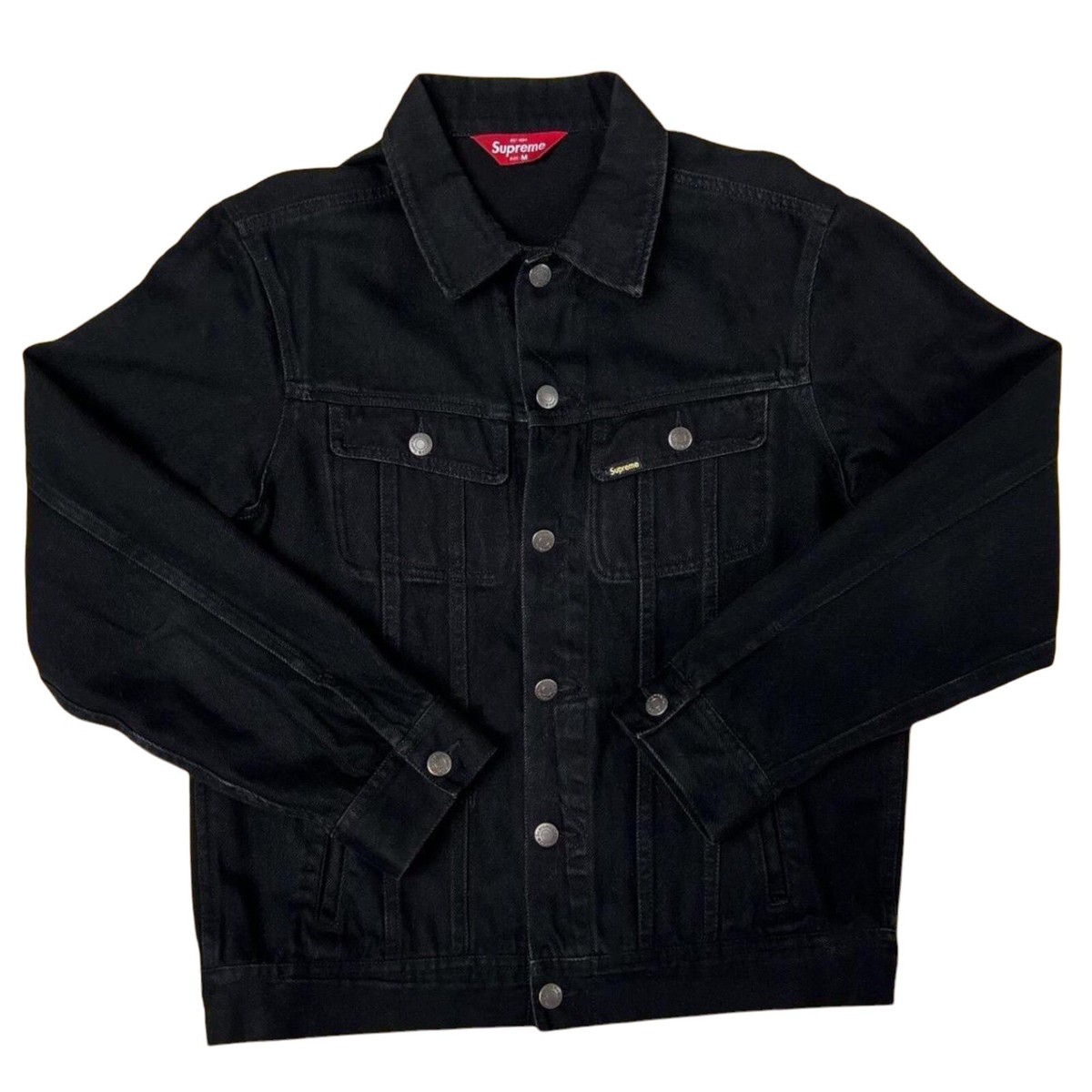 Supreme Trucker Jacke Schwarz Supreme True Religion Denim Trucker Jacket  (FW21) $268, image size:1200x1200