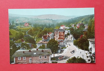 Postcard Szklarska Poręba in the Giant Mountains around 1930 Mariental with Wilhelmstrasse (39620